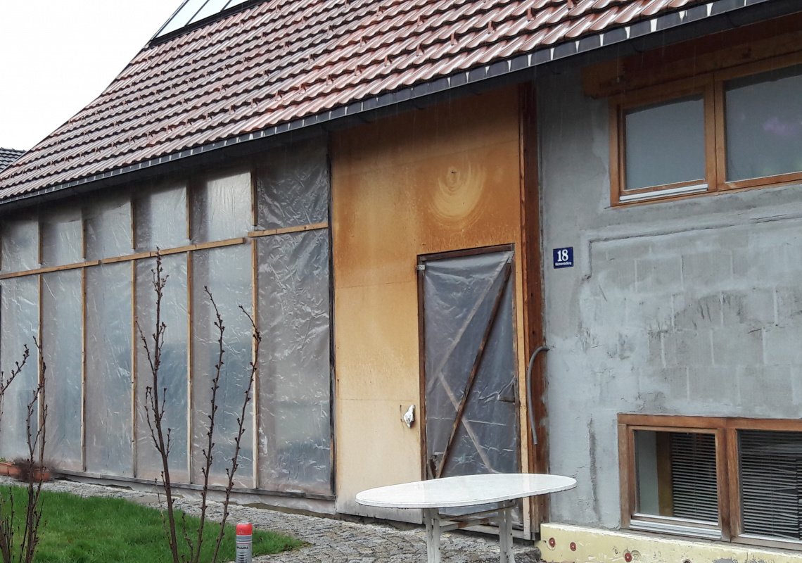 Vorbereitung der Holzfassade