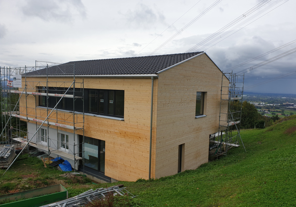 Das Modul in Holzbauweise wurde errichtet