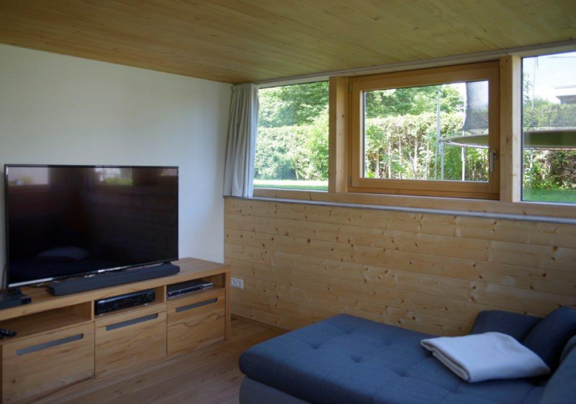 Fernsehzimmer mit Lichtband