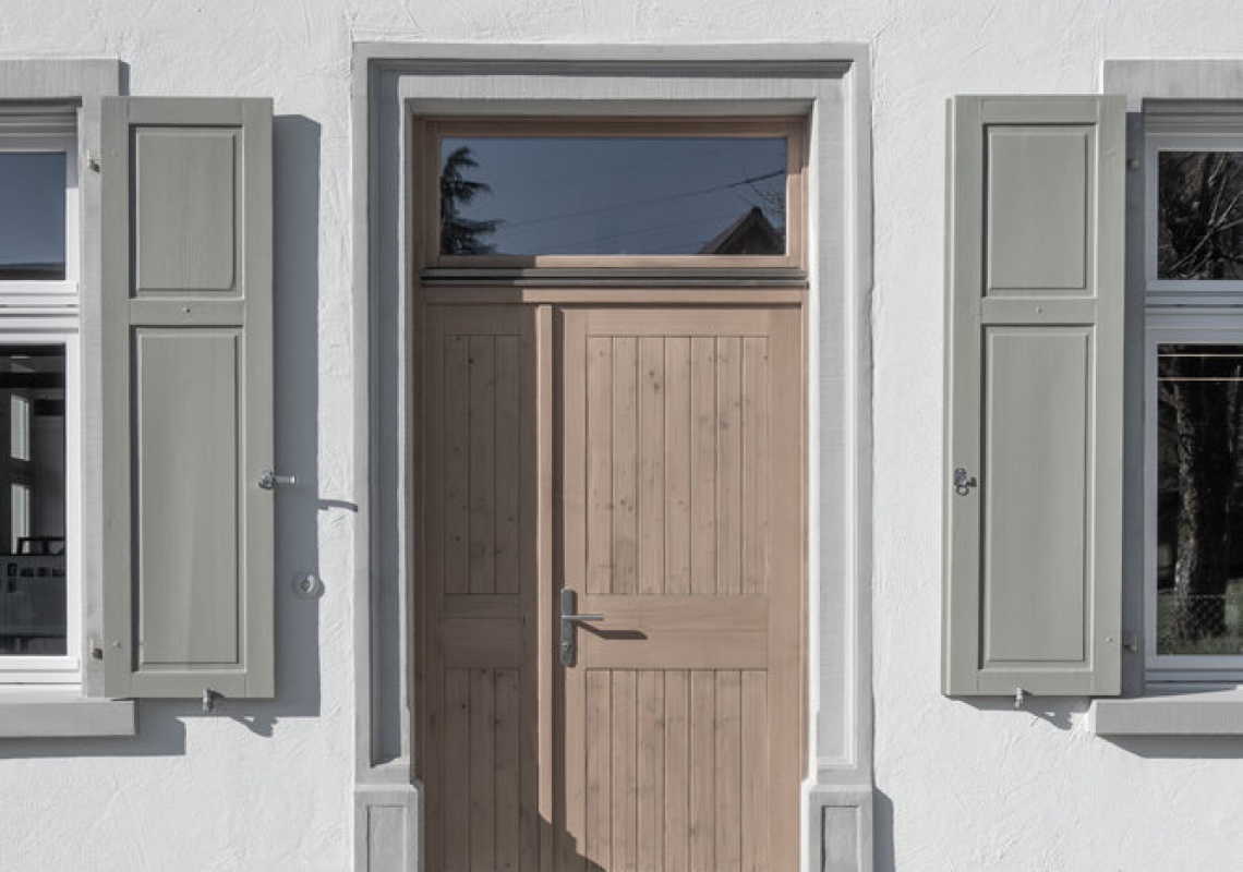Der ehem. Werkstatteingang ist jetzt die Adresse des Architekturbüros 