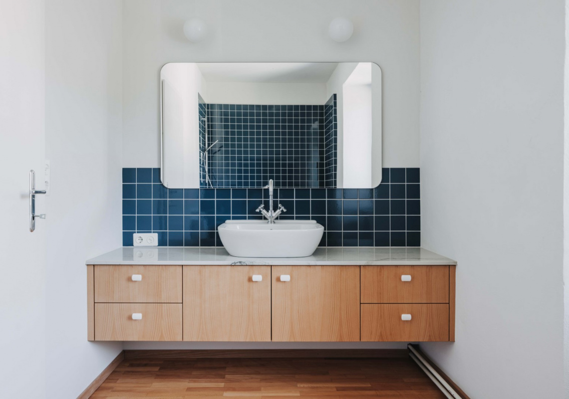 Waschgelegenheit im Besucher-WC, Pfarrhaus