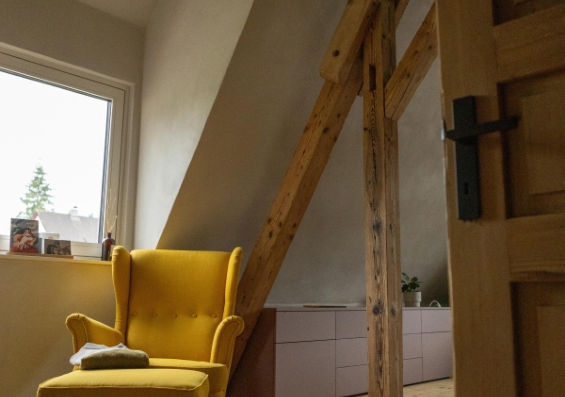 Schlafzimmer im 1. Stock nach der Sanierung