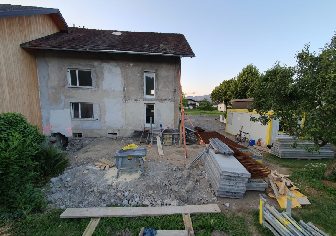 © privat der Umbau ist in vollem Gange