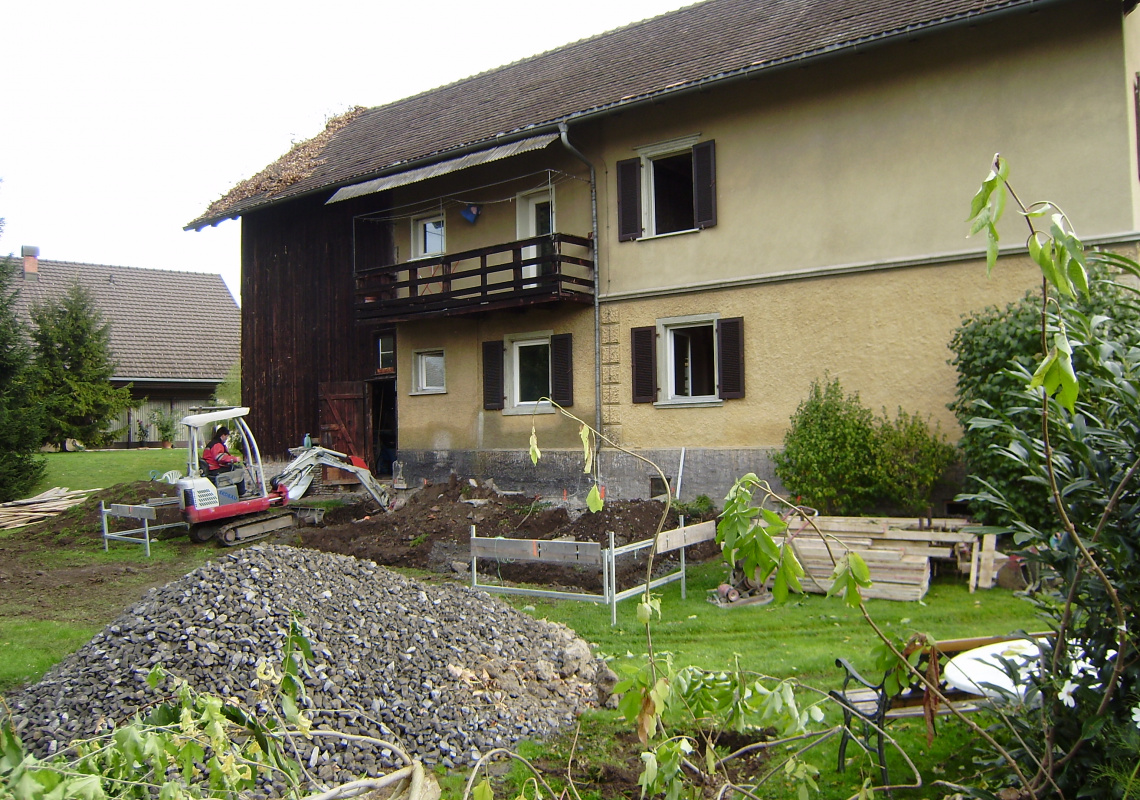 Die Gartenansicht vor der Sanierung