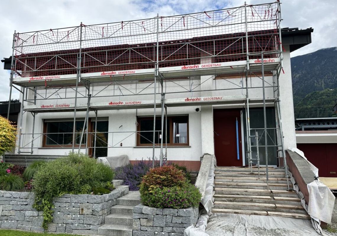 Die Aussenfassade wird erneuert